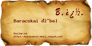 Baracskai Ábel névjegykártya